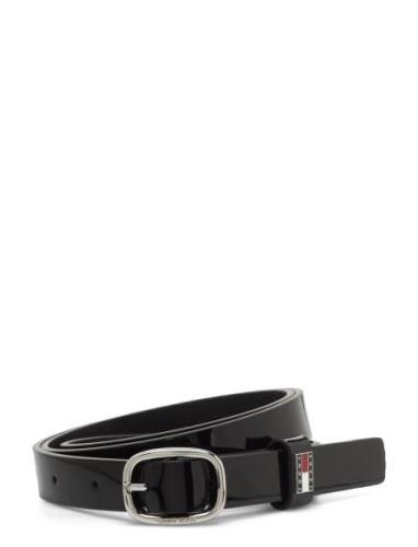 Tjw Oval 2.0 Patent Bälte Black Tommy Hilfiger