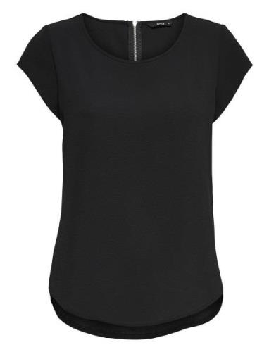 Onlvic S/S Solid Top Noos Ptm Tops Blouses Short-sleeved Black ONLY