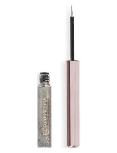 Revolution Super Flick Liquid Eyeliner Silver Eyeliner Smink Silver Ma...