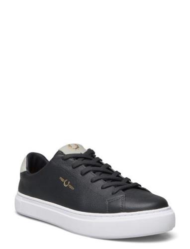 B71 Textured Leather/Nubuck Låga Sneakers Black Fred Perry