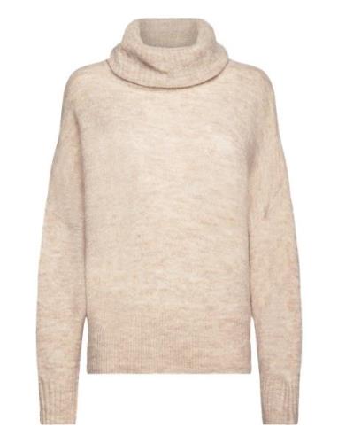 Ihkamara Rn Tops Knitwear Turtleneck Beige ICHI