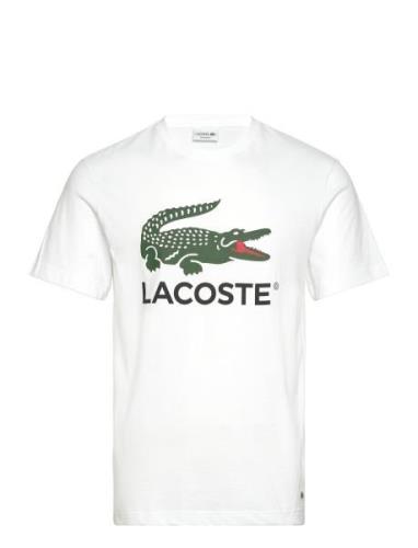 Tee-Shirt&Turtle Neck Tops T-shirts Short-sleeved White Lacoste