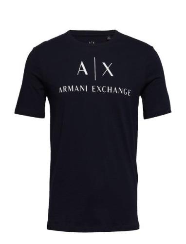 T-Shirt Tops T-shirts Short-sleeved Black Armani Exchange