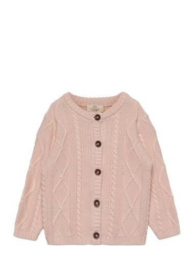 Knitted Cardigan Tops Knitwear Cardigans Pink Copenhagen Colors
