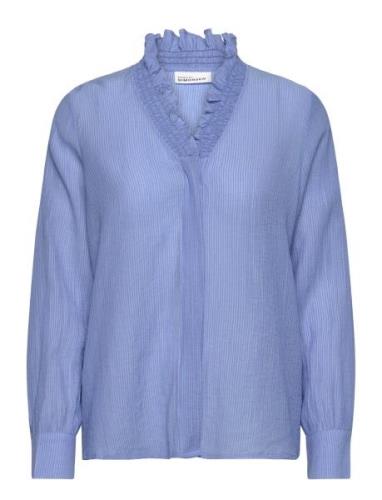Nathasjakb Shirt Tops Blouses Long-sleeved Blue Karen By Simonsen