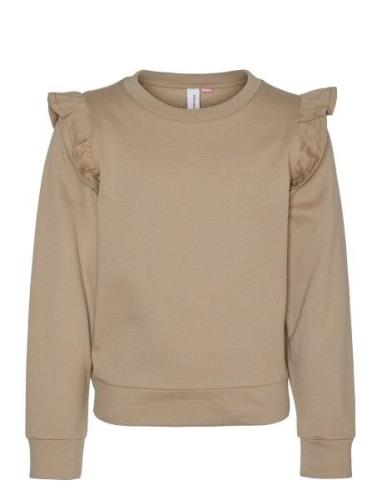 Vmoctavia Ls Frill Sweatshirt Jrs Girl Tops Sweat-shirts & Hoodies Swe...