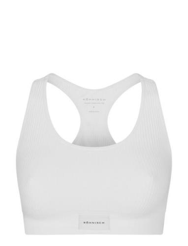 Micro Rib Soft Bra Sport Bras & Tops Sports Bras - All White Röhnisch