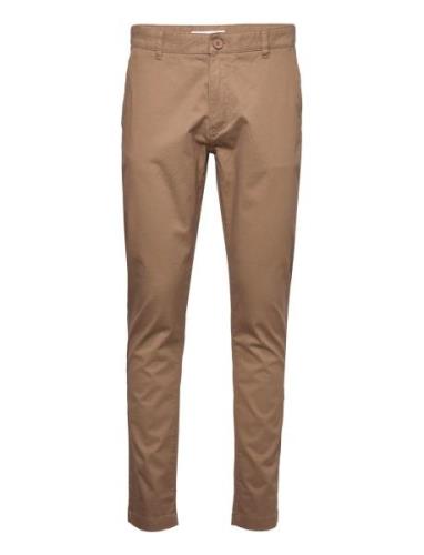 Luca Slim Twill Chino Pants - Gots/ Bottoms Trousers Chinos Brown Know...