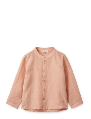 Austin Linen Shirt Tops Shirts Long-sleeved Shirts Orange Liewood