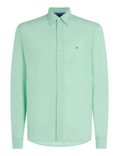 Pigment Dyed Li Solid Rf Shirt Tops Shirts Casual Green Tommy Hilfiger