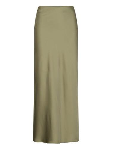 Viellette Hw Long Skirt - Noos Lång Kjol Khaki Green Vila