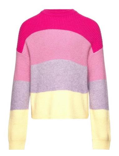 Kmgnewsandy L/S Stripe Pullover Knt Tops Knitwear Pullovers Multi/patt...