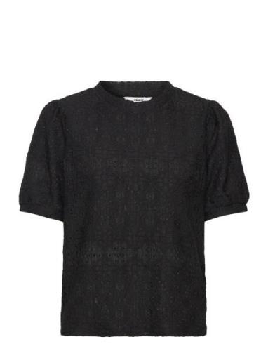 Objfeodora S/S Top Noos Tops T-shirts & Tops Short-sleeved Black Objec...
