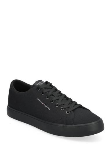 Th Hi Vulc Low Canvas Låga Sneakers Black Tommy Hilfiger