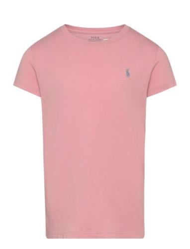 Cotton Jersey Crewneck Tee Tops T-shirts Short-sleeved Pink Ralph Laur...