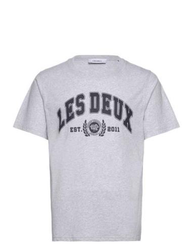 University T-Shirt Tops T-shirts Short-sleeved Grey Les Deux