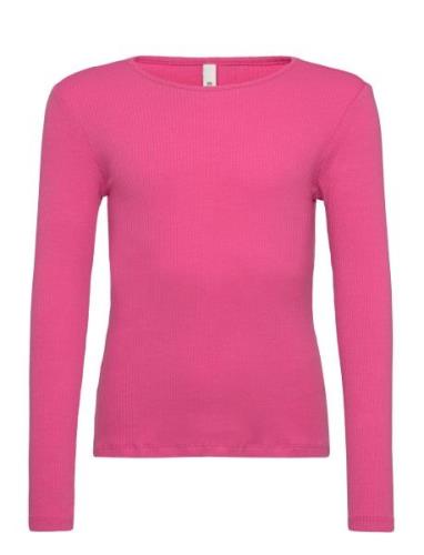 Pkkitte Ls Top Noos Bc Tops T-shirts Long-sleeved T-shirts Pink Little...