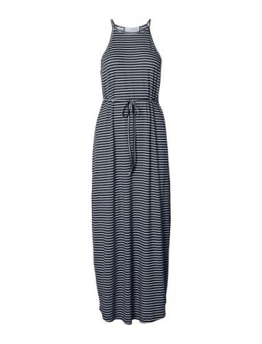 Slfanola Sl Str Ankle Dress Maxiklänning Festklänning Black Selected F...