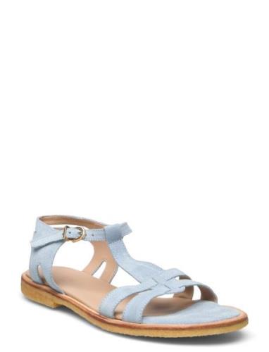 Sandals - Flat Platta Sandaler Blue ANGULUS