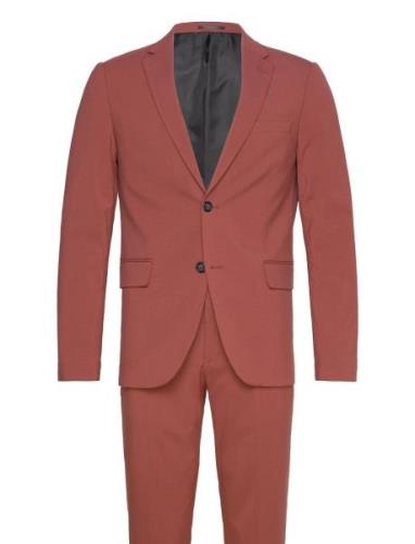 Plain Mens Suit - Normal Lenght Kostym Red Lindbergh