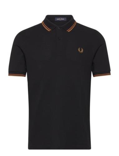 Twin Tipped Fp Shirt Tops Polos Short-sleeved Black Fred Perry
