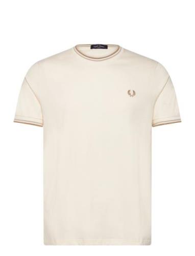 Twin Tipped T-Shirt Designers T-shirts Short-sleeved Cream Fred Perry