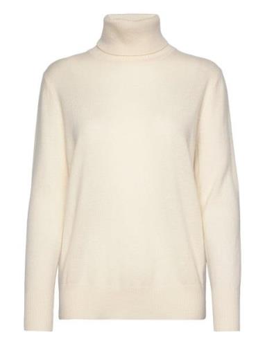 Wool & Cashmere Pullover Tops Knitwear Turtleneck Cream Rosemunde