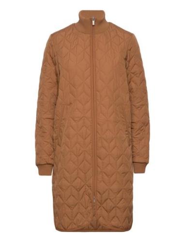 Padded Quilt Coat Kviltad Jacka Orange Ilse Jacobsen