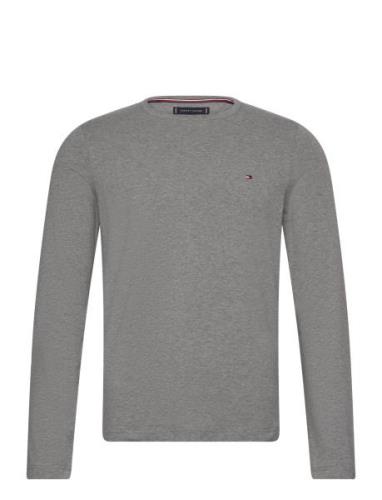 Stretch Extra Slim Fit Long Sleeve Tee Tops T-shirts Long-sleeved Grey...