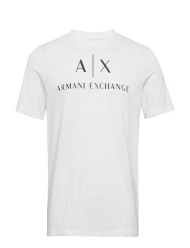 Man Jersey T-Shirt Tops T-shirts Short-sleeved White Armani Exchange