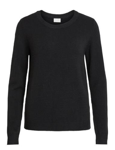 Viril O-Neck L/S Knit Top - Noos Tops Knitwear Jumpers Black Vila