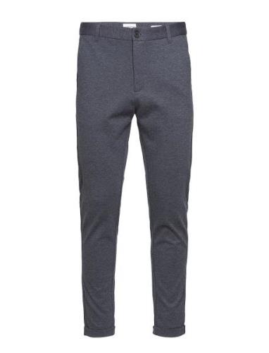 Superflex Knitted Cropped Pant Bottoms Trousers Chinos Blue Lindbergh