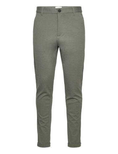 Superflex Knitted Cropped Pant Bottoms Trousers Chinos Green Lindbergh