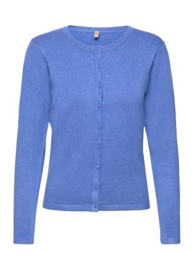 Sc-Dollie Tops Knitwear Cardigans Blue Soyaconcept