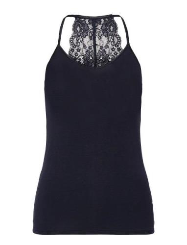 Cupoppy Lace Singlet Tops T-shirts & Tops Sleeveless Black Culture