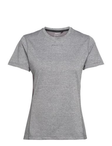 Adv Essence Ss Tee W Sport T-shirts & Tops Short-sleeved Grey Craft