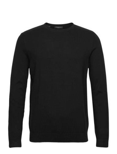Slhberg Crew Neck Noos Tops Knitwear Round Necks Black Selected Homme