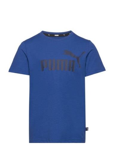 Ess Logo Tee B Sport T-shirts Short-sleeved Blue PUMA