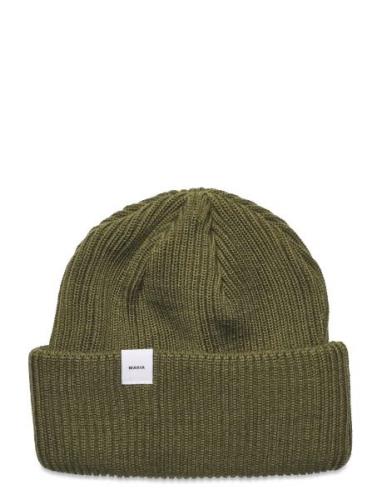 Merino Cap Accessories Headwear Beanies Green Makia