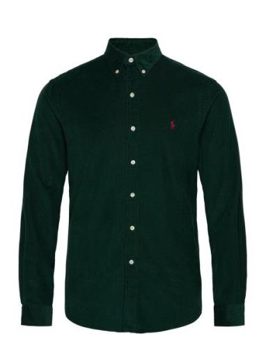 Slim Fit Corduroy Shirt Tops Shirts Casual Green Polo Ralph Lauren