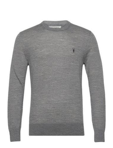 Mode Merino Crew Tops Knitwear Round Necks Grey AllSaints