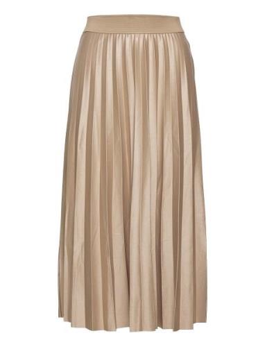 Vinitban Midi Skirt - Noos Knälång Kjol Beige Vila