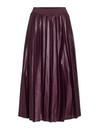 Vinitban Midi Skirt - Noos Knälång Kjol Purple Vila