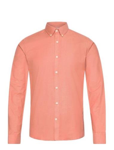 Yarn Dyed Oxford Superflex Shirt Tops Shirts Casual Pink Lindbergh