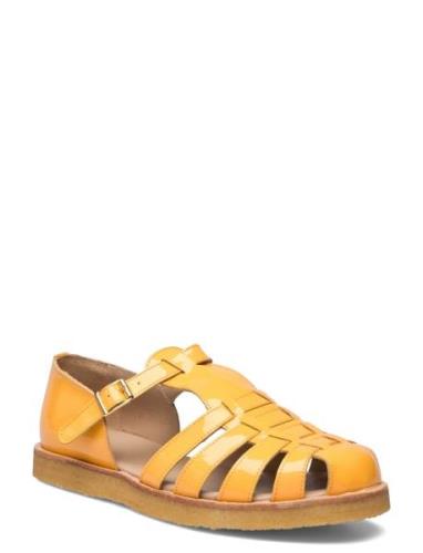 Sandals - Flat - Closed Toe - Op Platta Sandaler Orange ANGULUS