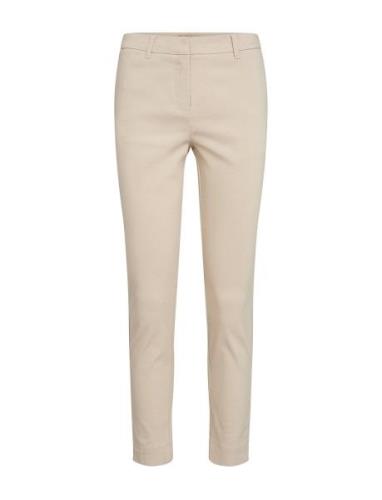 Sc-Lilly Bottoms Trousers Slim Fit Trousers Beige Soyaconcept