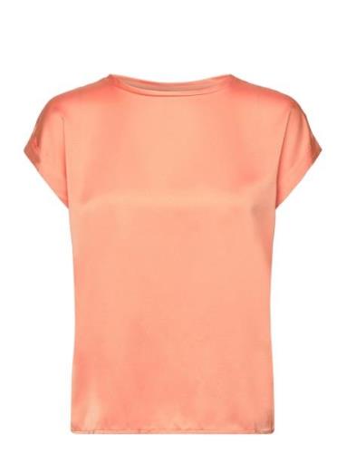 Viellette S/S Satin Top - Noos Tops T-shirts & Tops Short-sleeved  Vil...