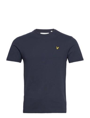 Plain T-Shirt Tops T-shirts Short-sleeved Navy Lyle & Scott