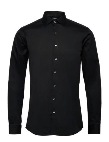 Technical :Cut Away Collar, Tailor Tops Shirts Business Black Lindberg...