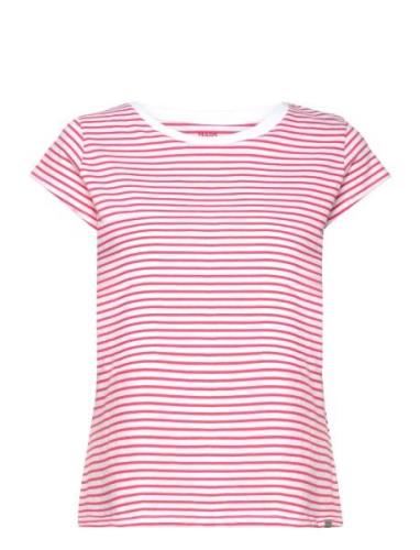 Organic Favorite Stripe Teasy Tops T-shirts & Tops Short-sleeved Red M...